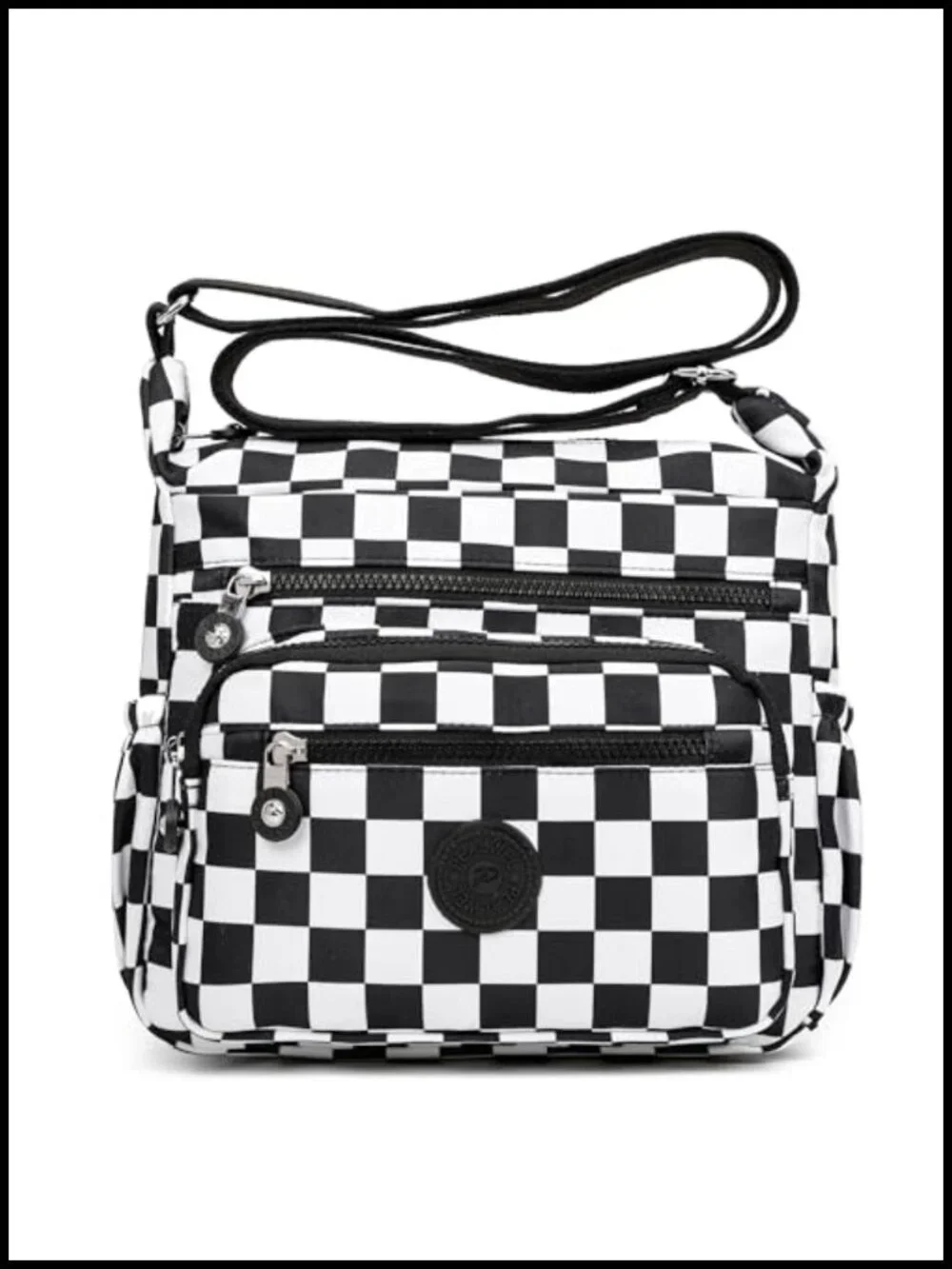 Waterproof Nylon Satchel Handbag - 10 Pockets - Shoulder Bag Purse with Top